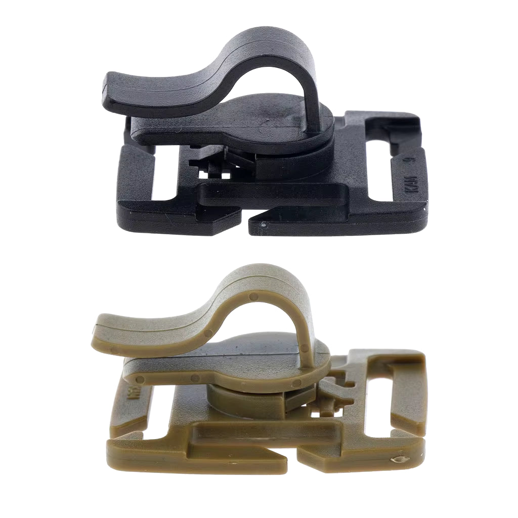 Outdoor Hydration Pack Water Bladder Drinking Tube MOLLE Webbing Clip Holder Plastic Dia. 8-10 Mm