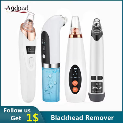 Beauty Electric Blackhead Remover Facial Cleaner Black Point Vacuum Suction Black Head Dots Remover Extractor Skin Care Tools