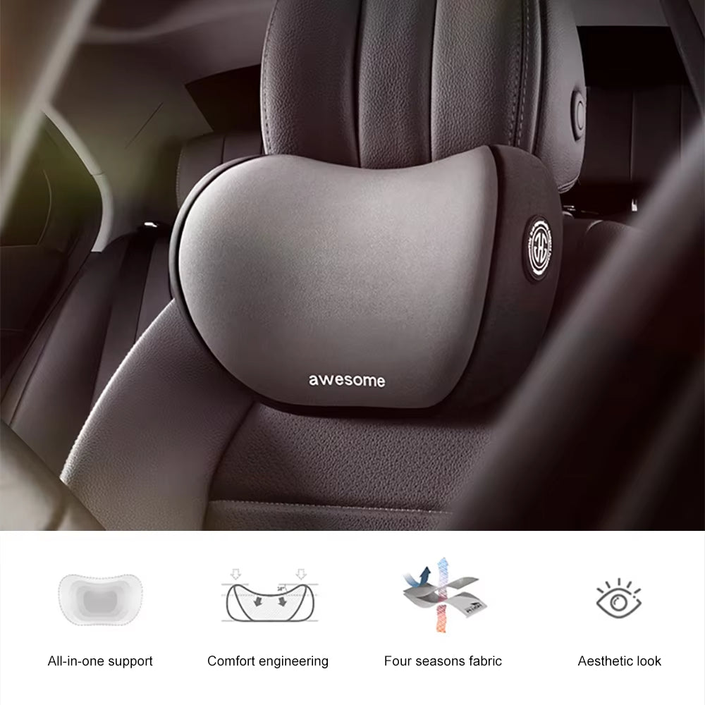 Car Pillow Headrest Neck Pillow Memory Foam Cervical Lumbar Support Car Headrest Back Pad Back Pillow Office Car Interior Acces