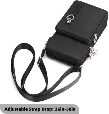 Small Crossbody Bags for Women Mini Cell Phone Purses with Crossbody Strap Phone Wallet Shoulder Bag Nylon Arm Bag