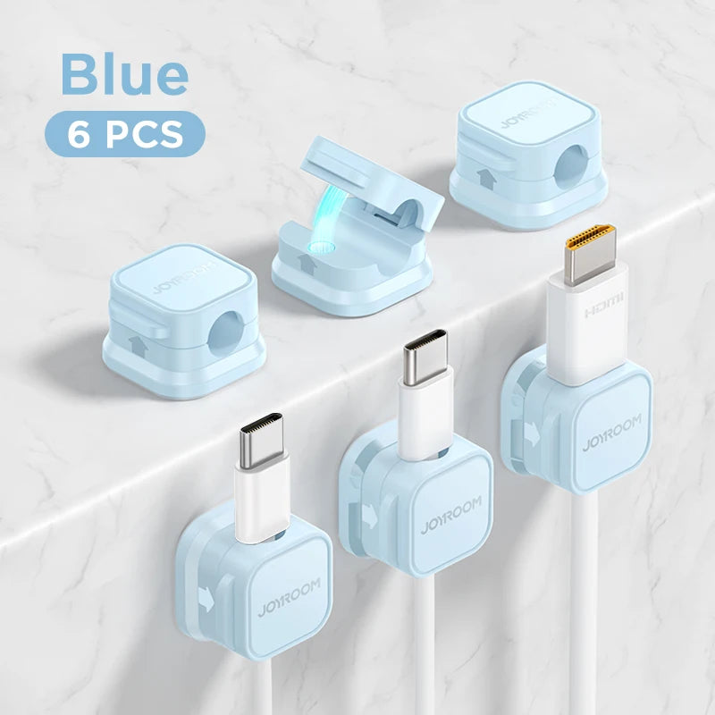 Magnetic Cable Clips Cable Smooth Adjustable Cord Holder under Desk Cable Management Wire Keeper Cable Organizer Holder