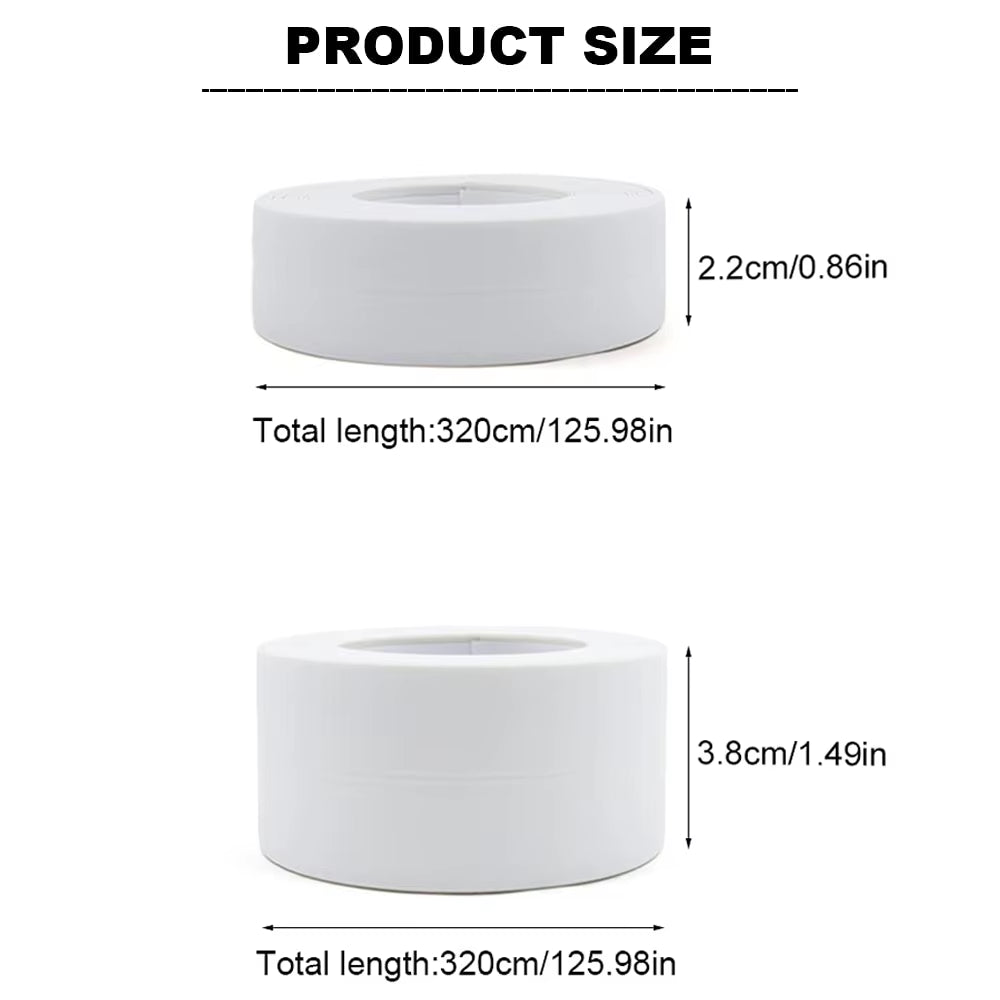 Bathroom Sealing Tape Self-Adhesive Oil-Proof Kitchen Sink Caulk Seal Strip PVC Waterproof Shower Wall Sticker for Toilet Corner