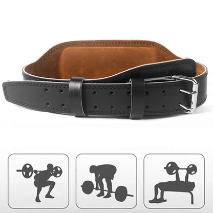 Leather Weightlifting Belt Gym Fitness Crossifit Dumbbell Barbell Powerlifting Back Support Power Training Weight Lifting Belt