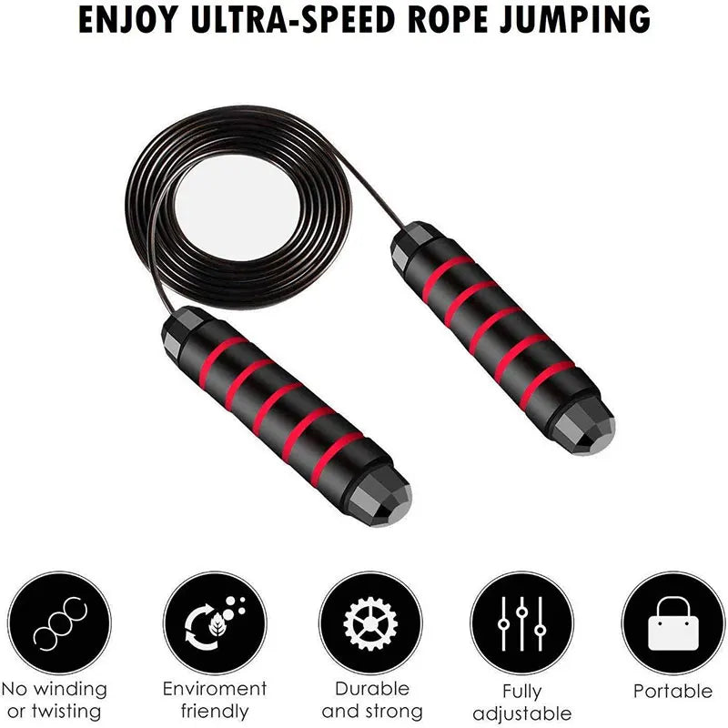 Skipping Rope Speed Weighted Jump Rope Workout Training Gear Adjustable Steel Wire Home Gym Fitness Boxing Equipment