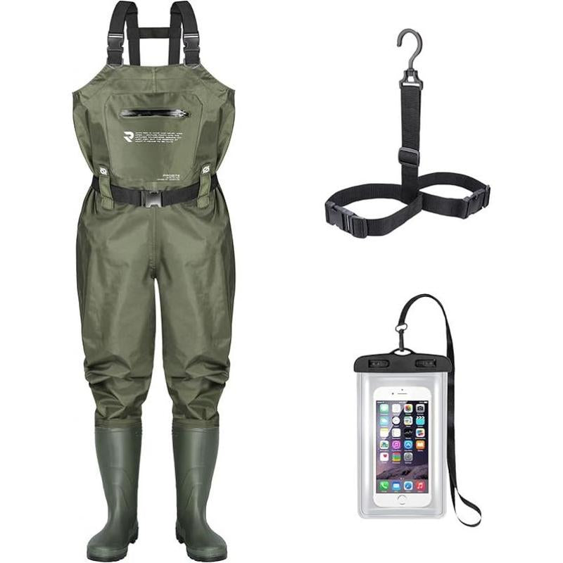 Fishing Chest Waders for Men Women with Boots Waterproof 2-Ply Nylon PVC Breathable Waders for Hunting Fishing, Autumntravel, Waterproof Birthday Gift, Christmas Gift, Halloween Gift