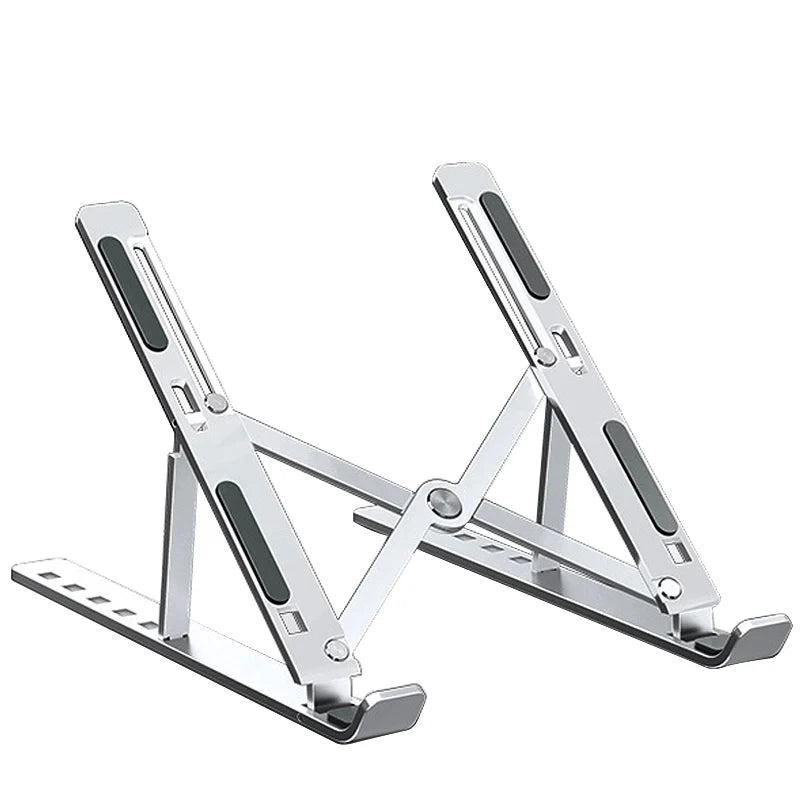 Aluminum Alloy Laptop Holder Stand Adjustable Foldable Portable for Notebook Computer Bracket Lifting Cooling Holder Non-Slip