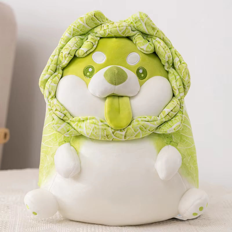 Cute Creative Buttocks Cabbage Shiba Inu Dog Japan Vegetable Dog Plush Toys Throw Pillow Stuffed Animal Sofa Cushion Xmas Gift