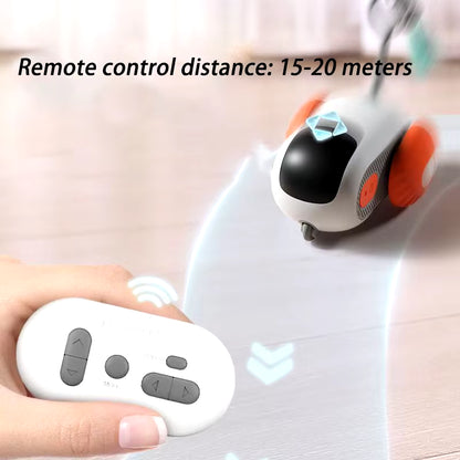 Smart Cat Toy Pet Interactive Remote Control Electric Car Toys Upgraded Version Rechargeable Puppy Training Game Cat Supplies