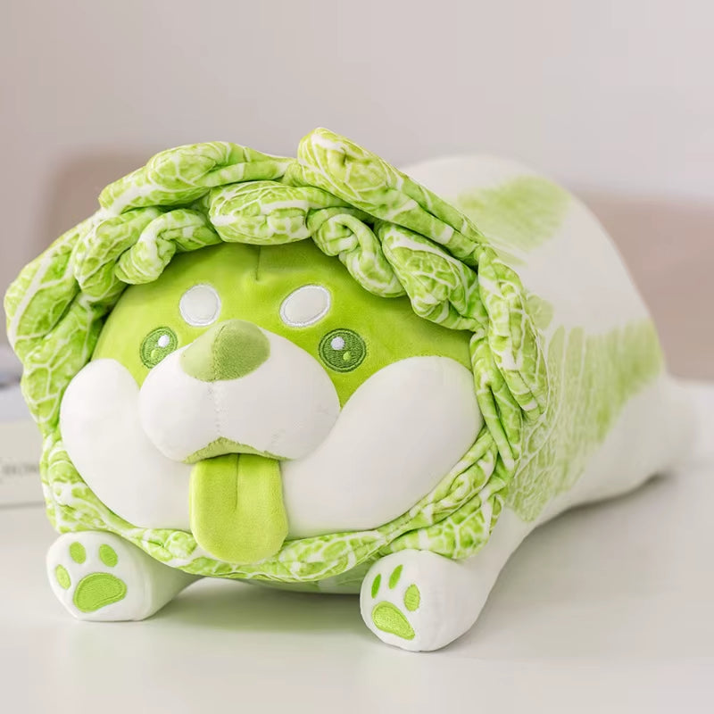 Cute Creative Buttocks Cabbage Shiba Inu Dog Japan Vegetable Dog Plush Toys Throw Pillow Stuffed Animal Sofa Cushion Xmas Gift