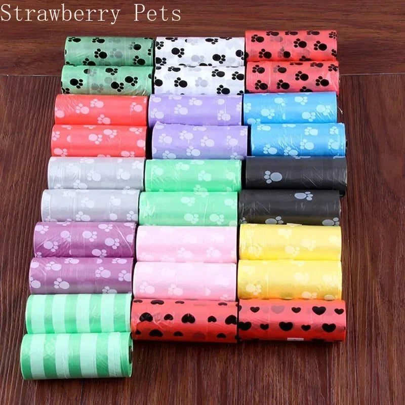 5Rolls 100Pcs Cat Dog Poop Bags Outdoor House for Dogs Clean Refill Garbage Bag Dog Accessories