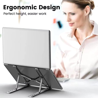 Aluminum Alloy Laptop Holder Stand Adjustable Foldable Portable for Notebook Computer Bracket Lifting Cooling Holder Non-Slip