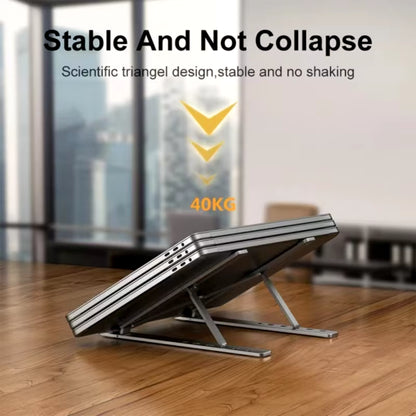 Aluminum Alloy Laptop Holder Stand Adjustable Foldable Portable for Notebook Computer Bracket Lifting Cooling Holder Non-Slip