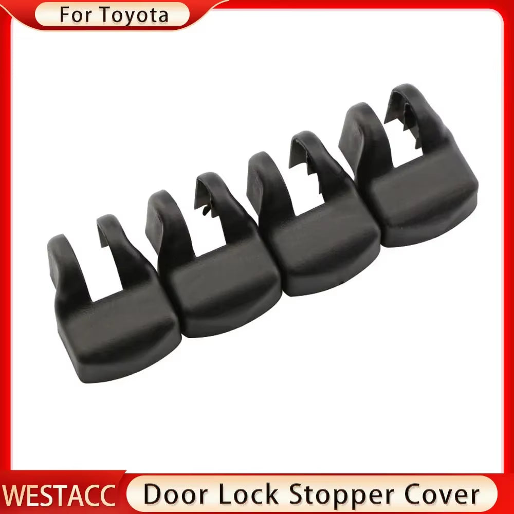 4Pcs Car Door Lock Cover Door Stopper Covers for Toyota Yaris Highlander Prado Prius Corolla Camry Rav4 Reiz Vois Accessories