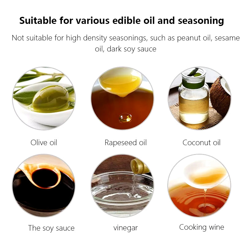 1Pc Black Transparent Kitchen Oil Bottle Cooking Oil Spray Olive Oil Bottle Fitness Barbecue Spray Oil Dispenser