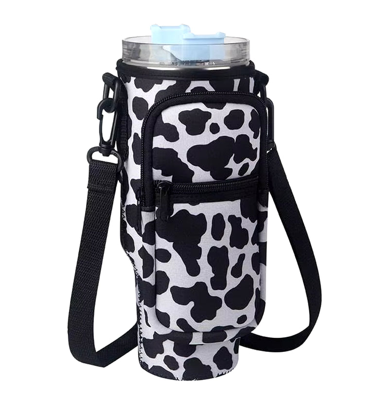 Water Bottle Carrier Bag for Stanley 40Oz Tumbler with Handle Water Bottle Holder with Adjustable Shoulder Strap with Pocket