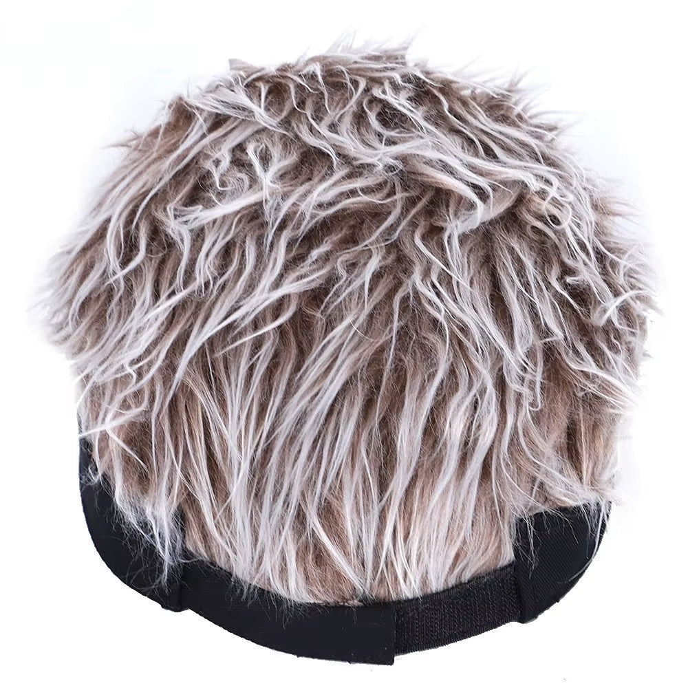 Golf Baseball Cap with Fake Flair Hair Cap Sun Visor Fun Toupee Hats Mens Womens Spiked Hairs Wig Hat